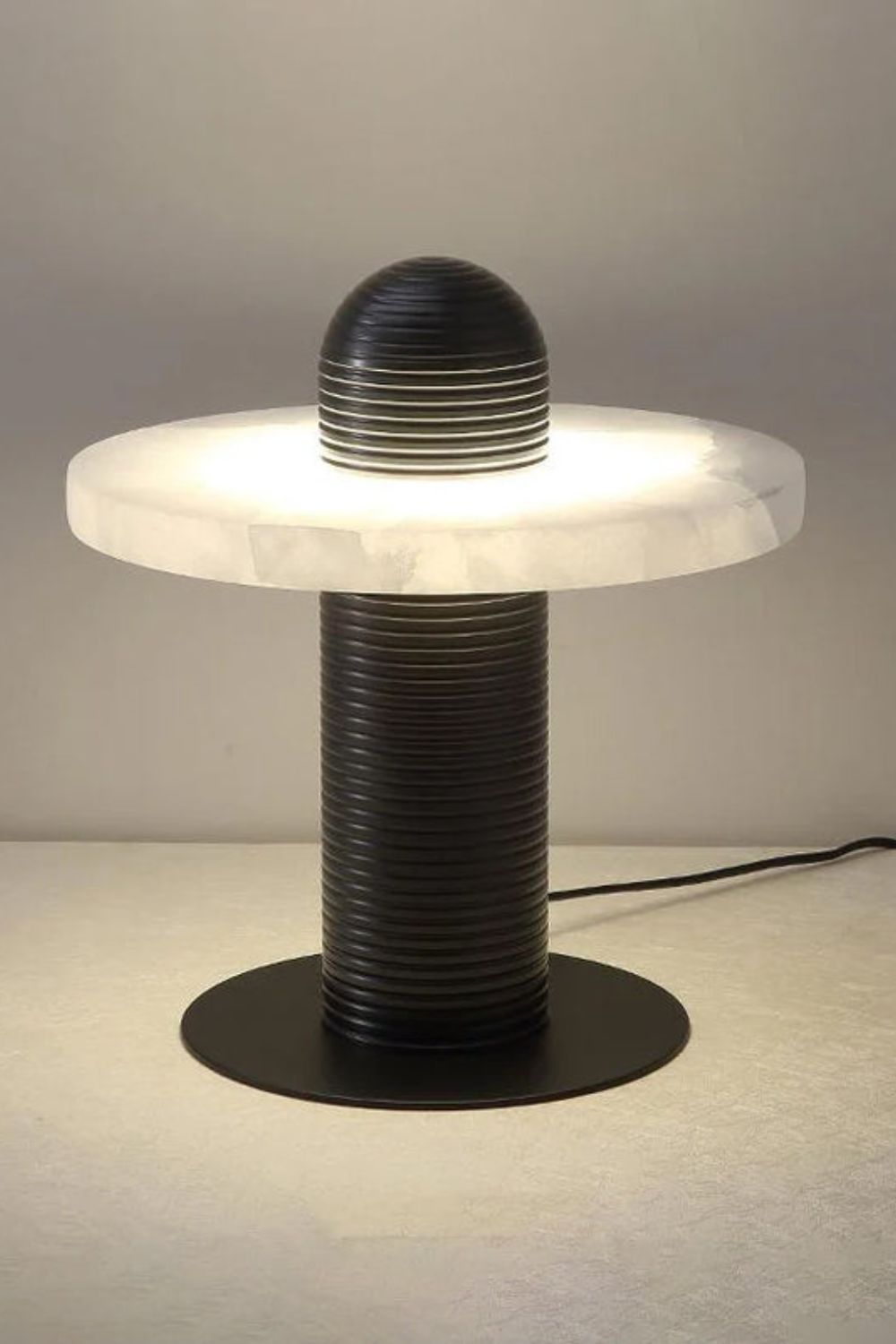 rbit Alabaster Disc Table Lamp