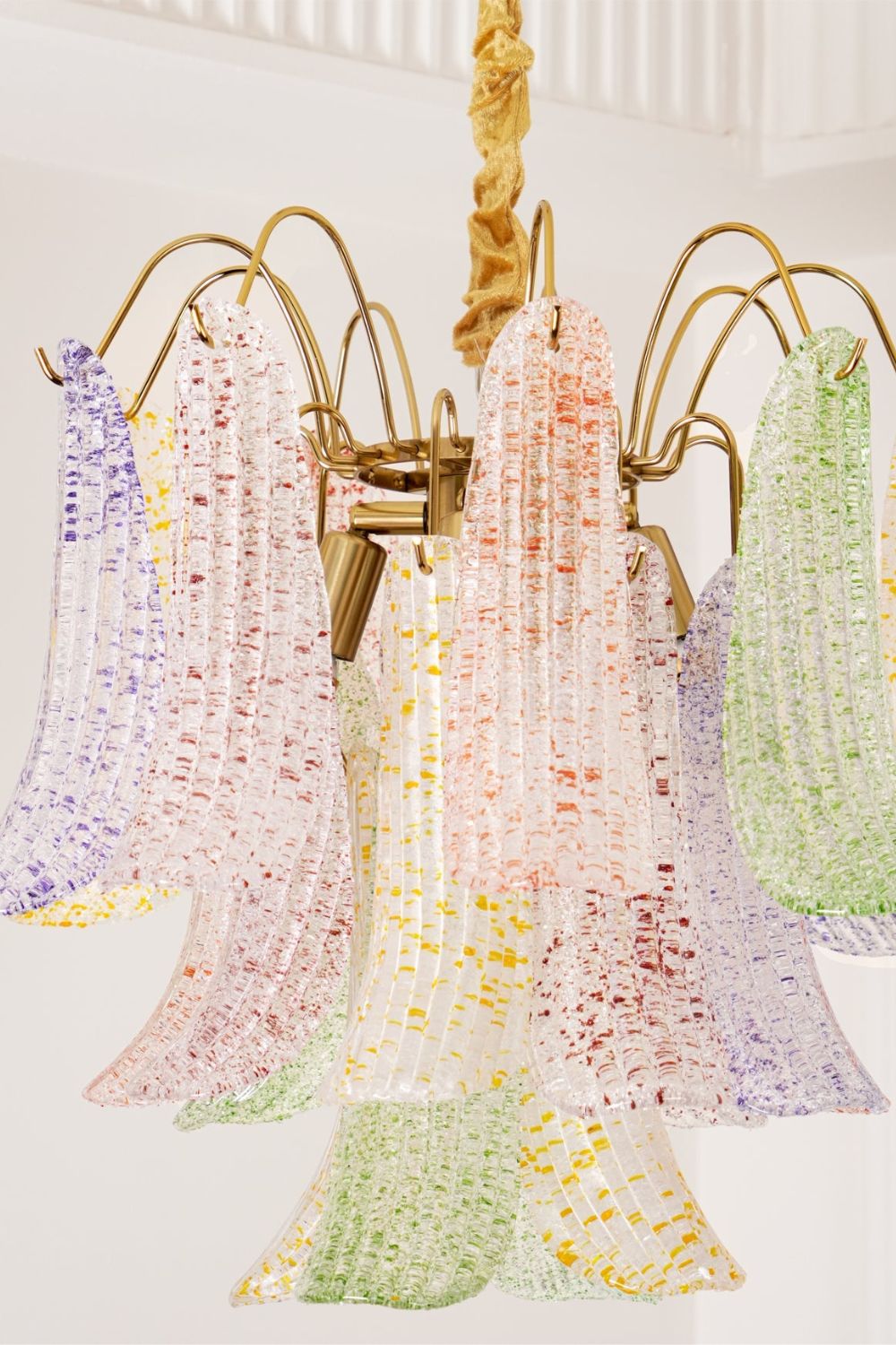 Mazzega Murano colorful glass chandelier