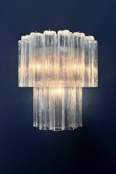 Murano Clear Glass Tube Wall Lamp - 13pcs