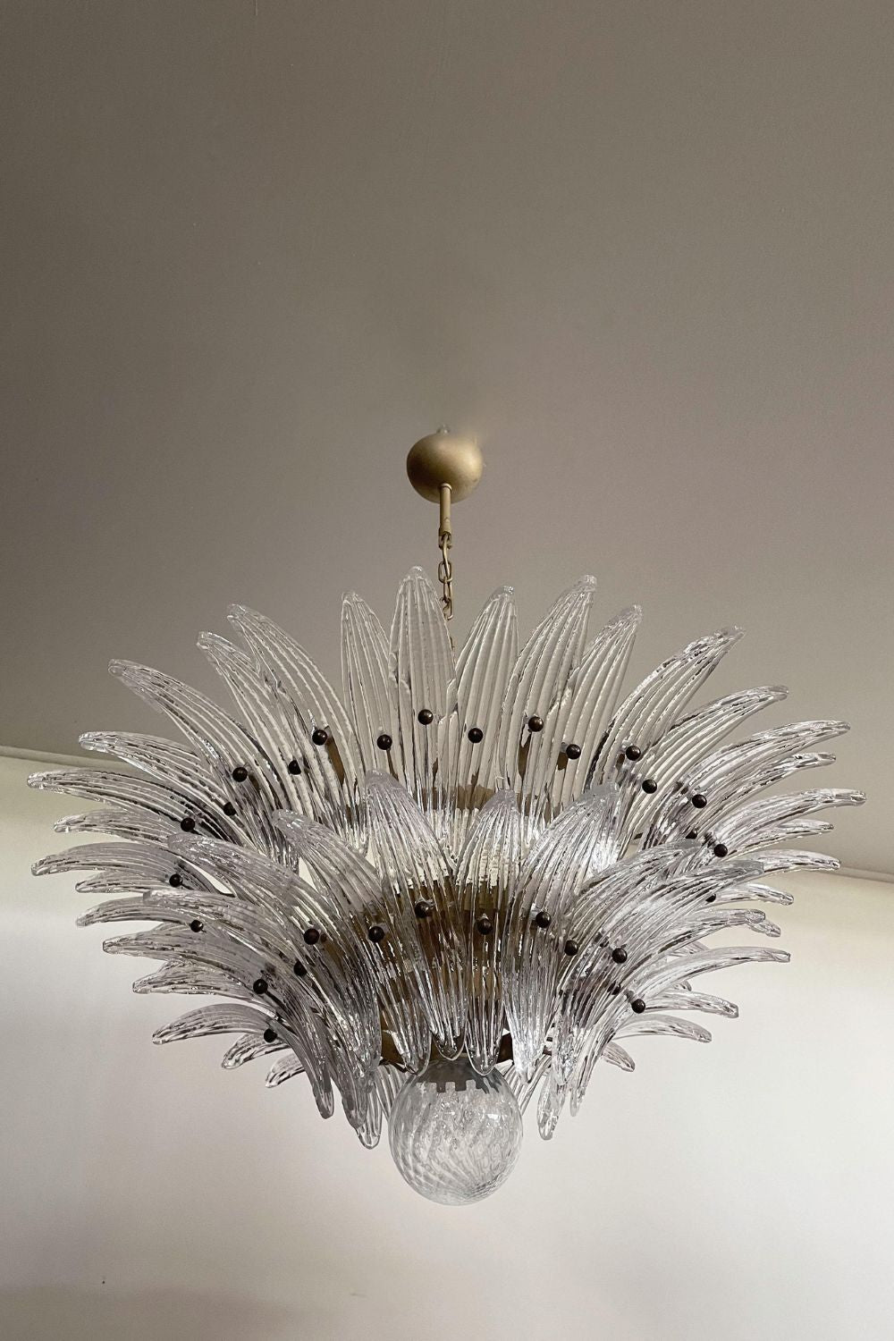 Original Murano Palmette Crystal Chandelier