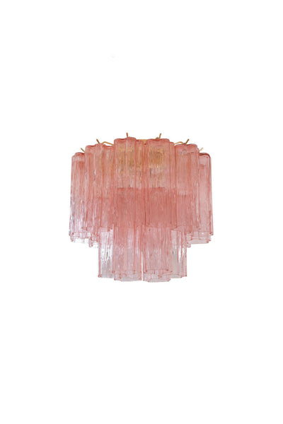 Vintage Pink Murano Tronchi Glass Ceiling Light