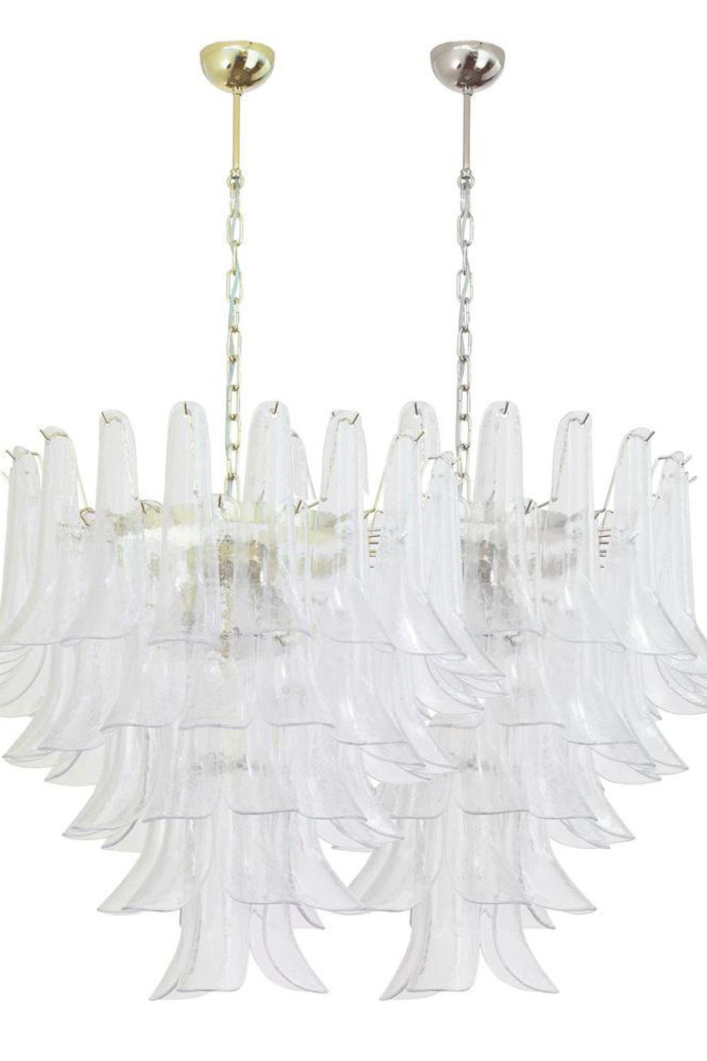 Murano glass petal chandelier