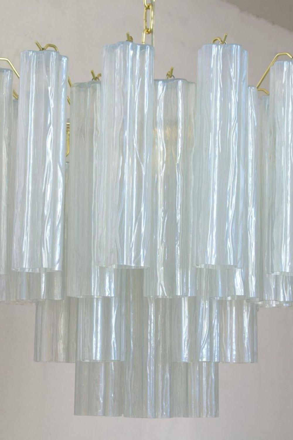 1990s Vintage Italian Opaline Glass Pendant Light