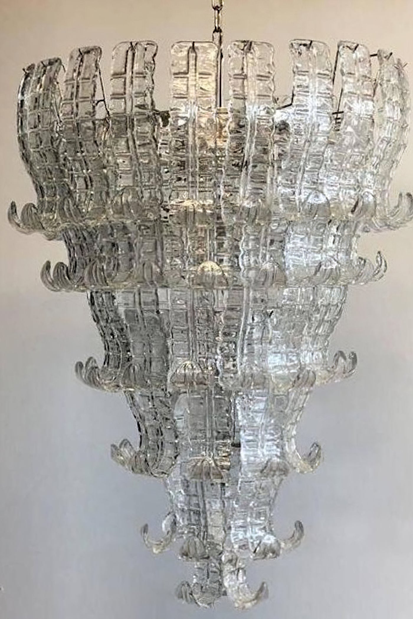 Grand Murano Felci Leaf Glass Chandelier