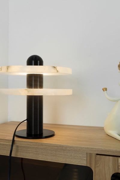 rbit Alabaster Disc Table Lamp