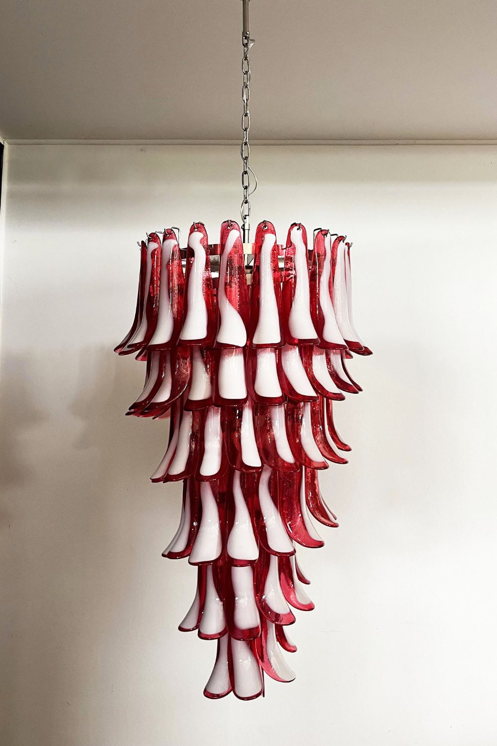 Vintage Italian Murano Spiral Chandelier