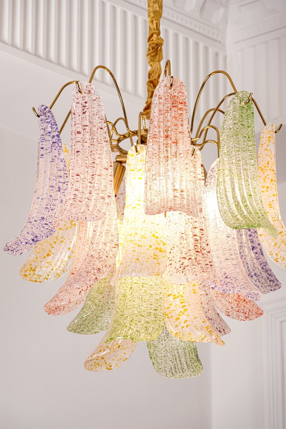 Mazzega Murano colorful glass chandelier