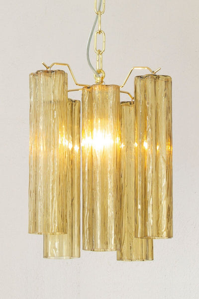 Amber Murano Tronchi Glass Pendant Light