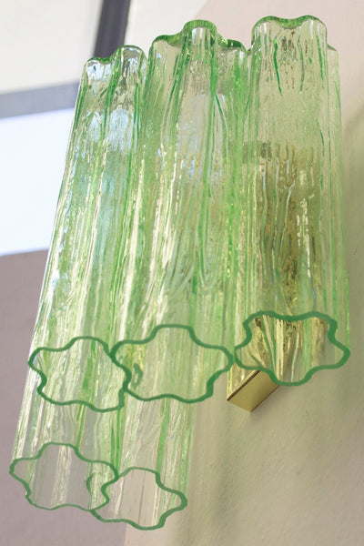 Bright Green Murano Glass Wall Lamp