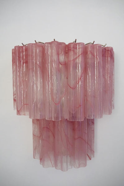 Pink Murano Glass Alabaster Wall Lamp