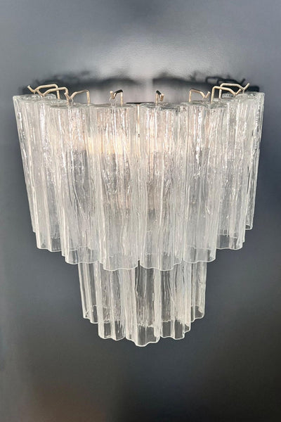 Murano Clear Glass Tube Wall Lamp - 13pcs