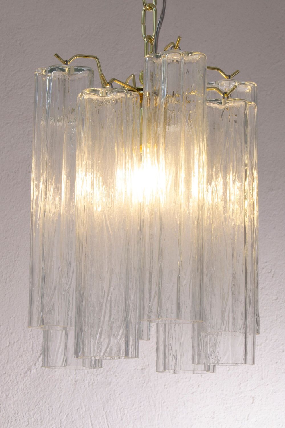 Vintage Murano Glass Tronchi Pendant Light