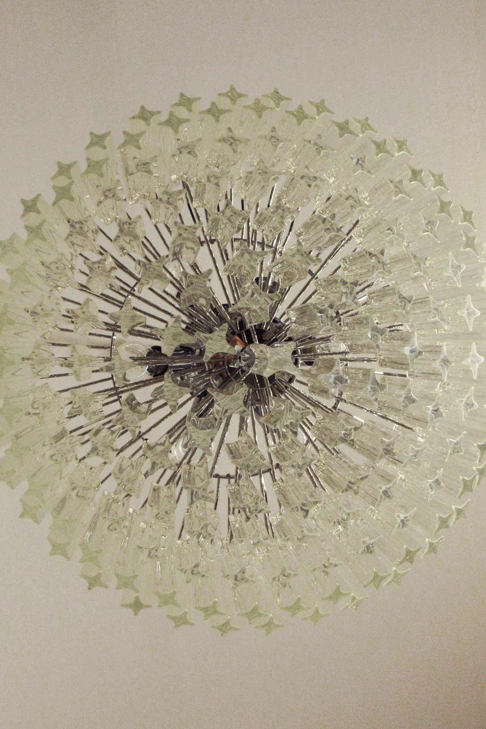 Contemporary Murano Quadriedri Prism Chandelier