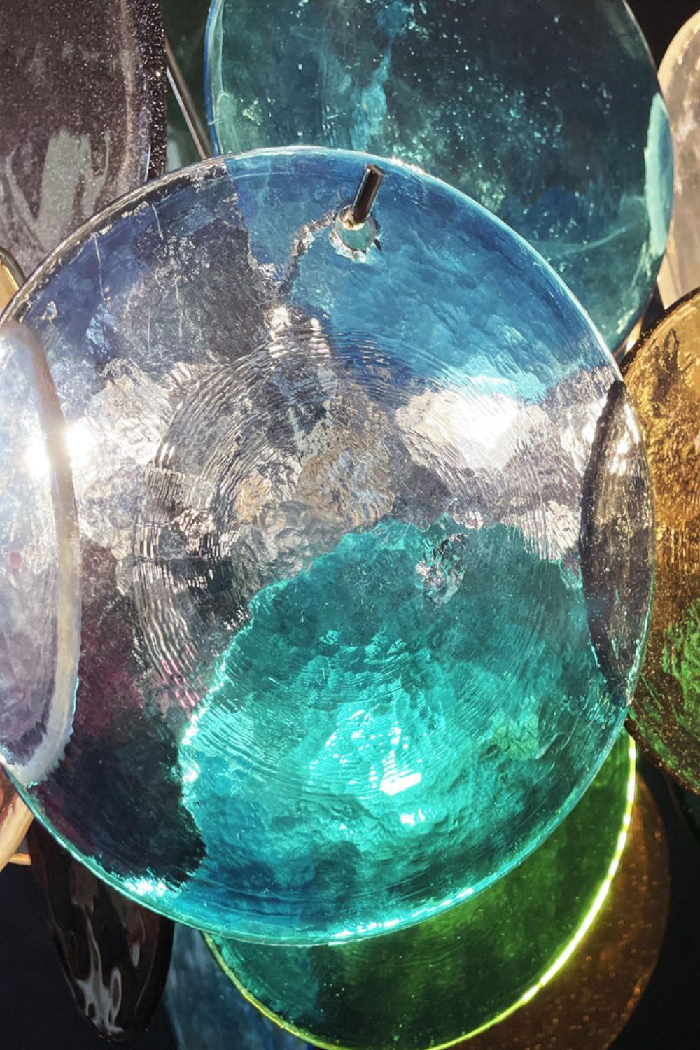 Murano Glass Disc Pendant Light