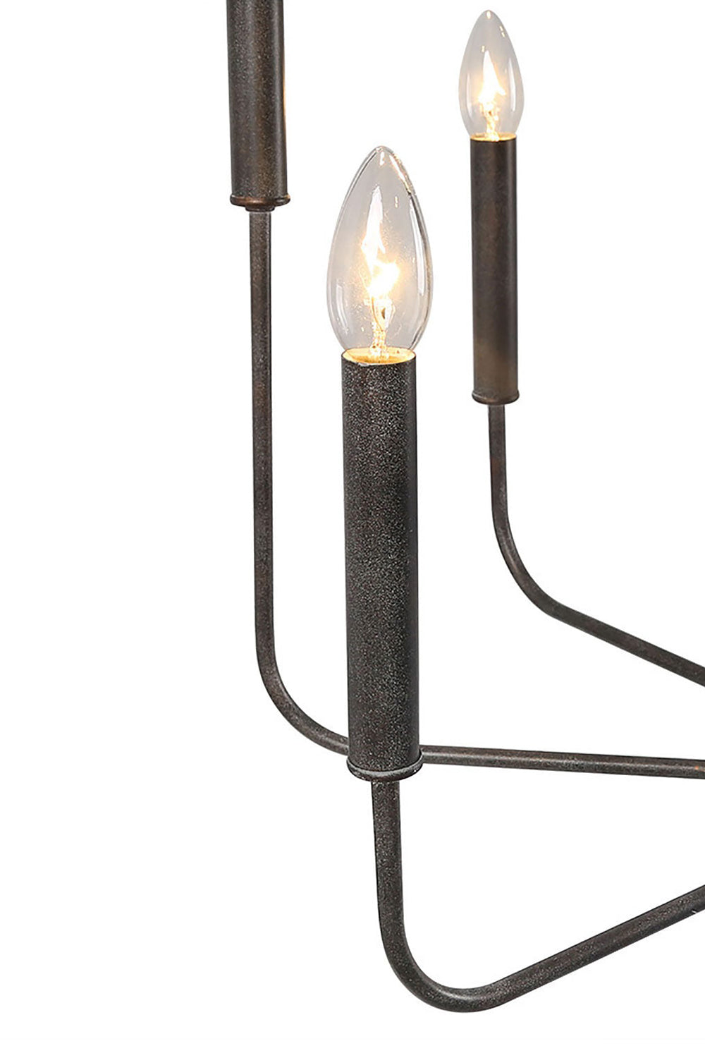 Black Iron Classic Candle Chandelier