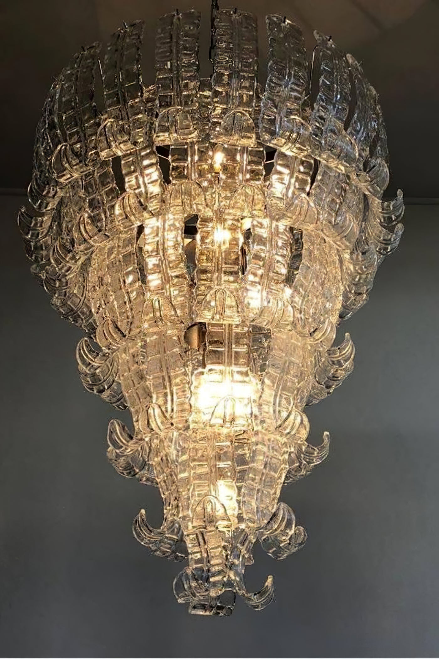 Grand Murano Felci Leaf Glass Chandelier