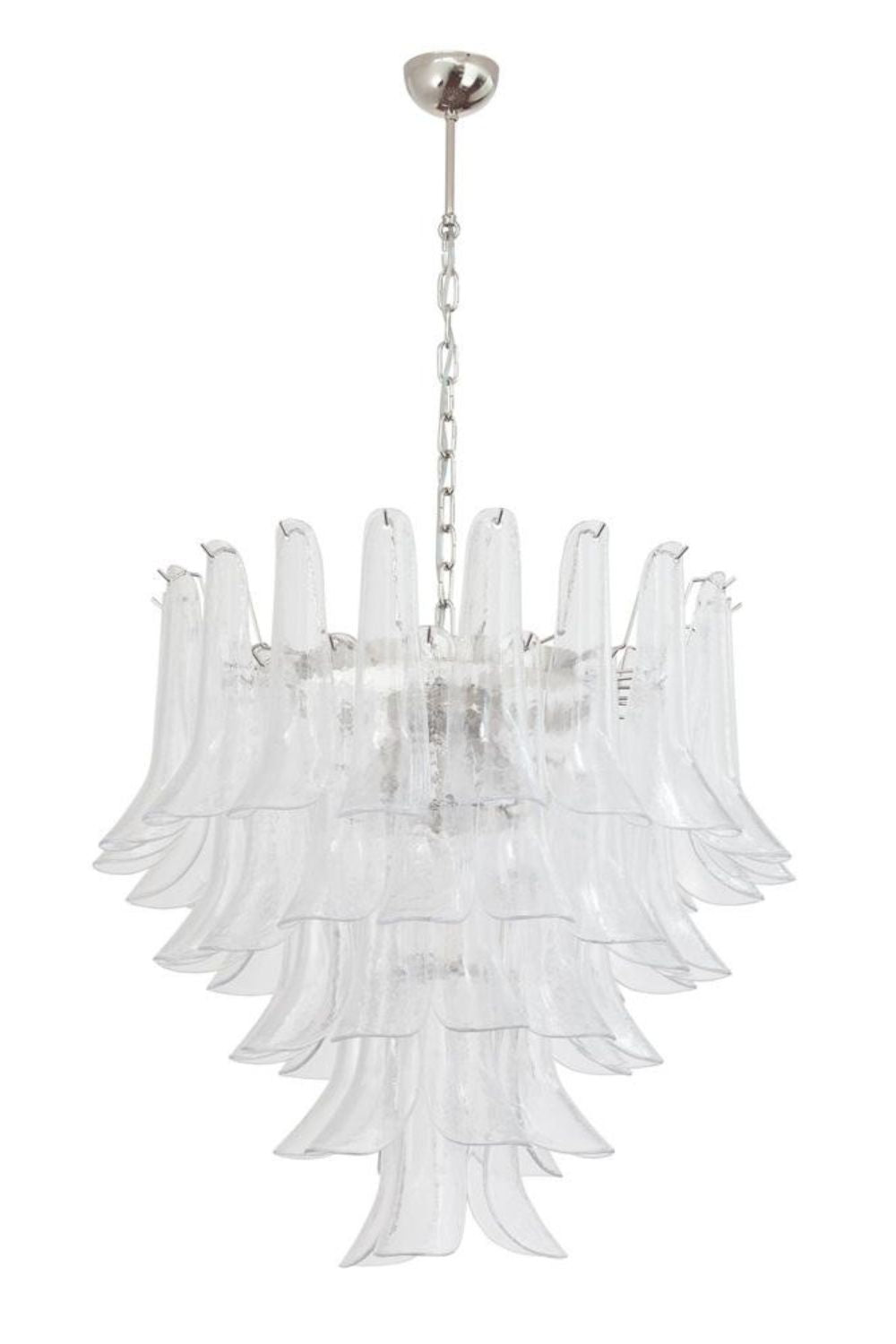 Murano glass petal chandelier