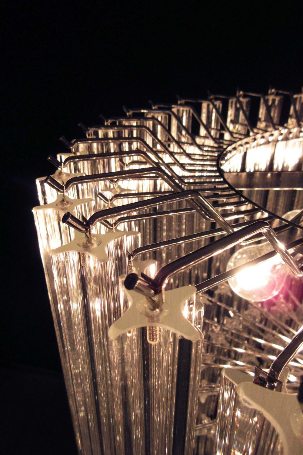 Contemporary Murano Quadriedri Prism Chandelier