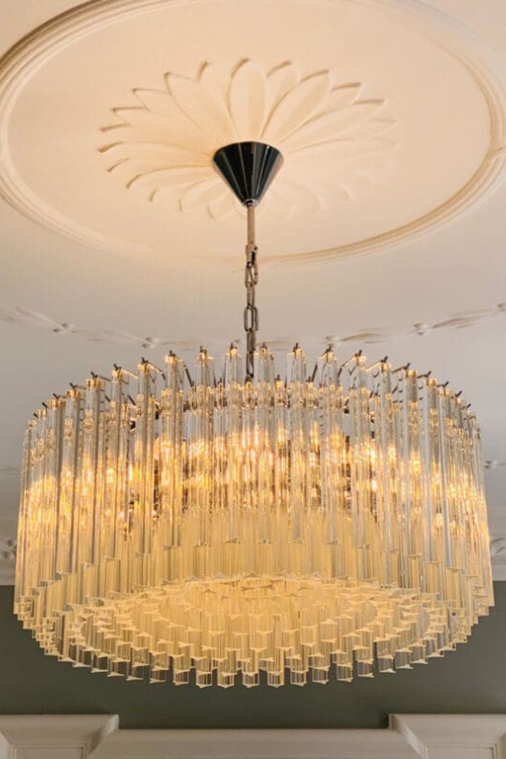 Murano Transparent Prism Triedri Chandelier