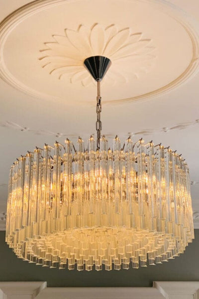 Murano Transparent Prism Triedri Chandelier