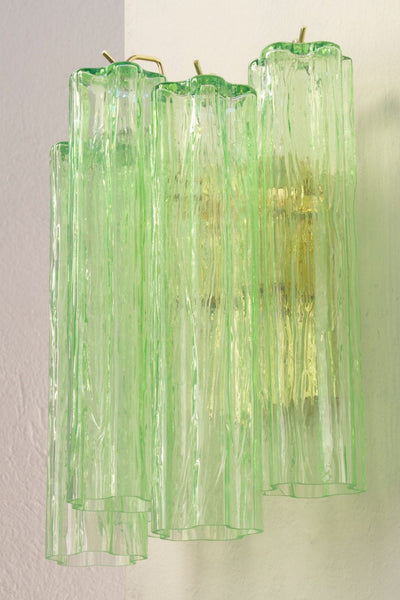 Bright Green Murano Glass Wall Lamp