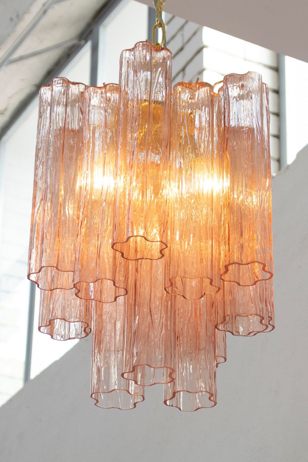 Classic Italian Murano Rose Ceiling Lamp