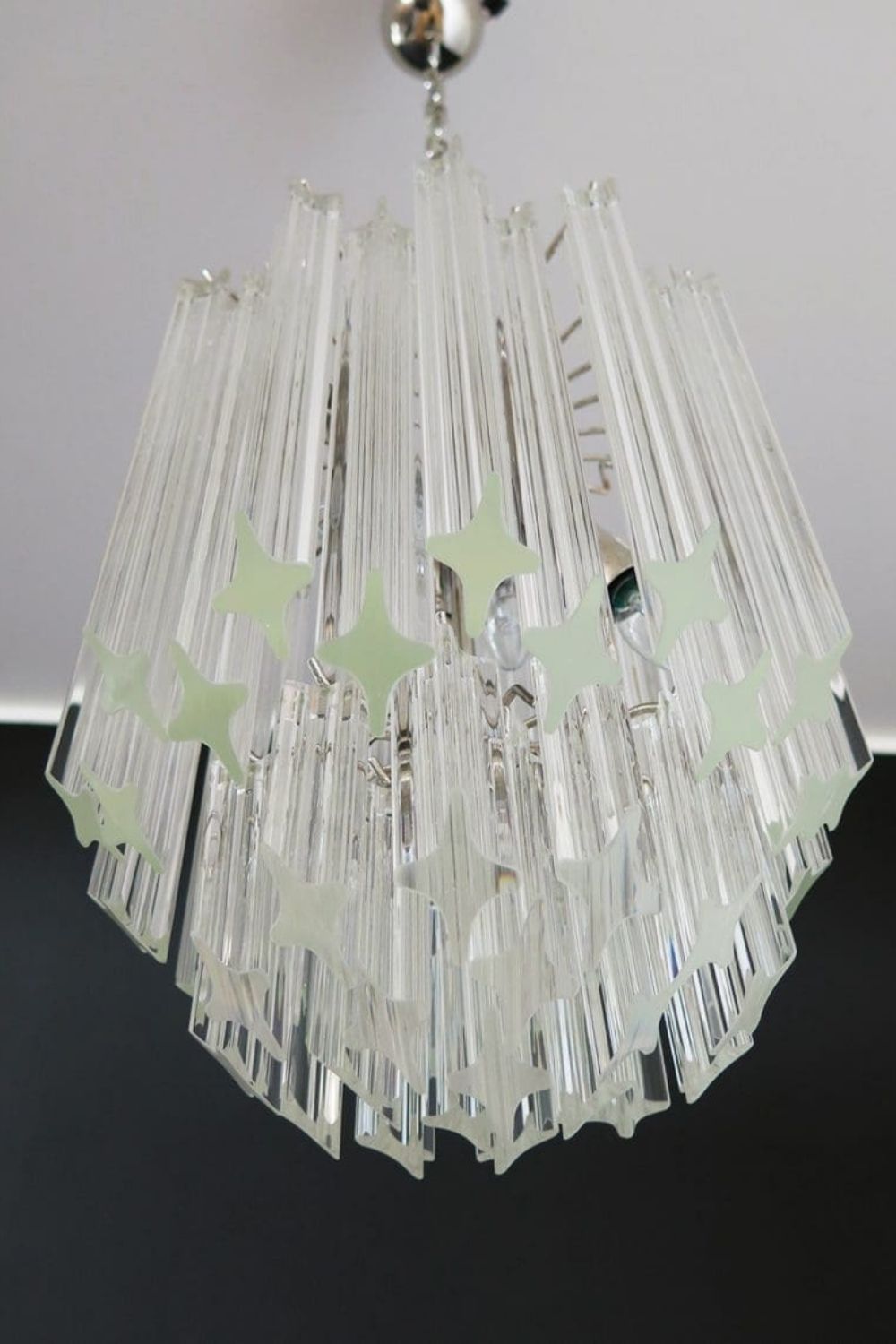 Murano Quadriedri Glass Chandelier