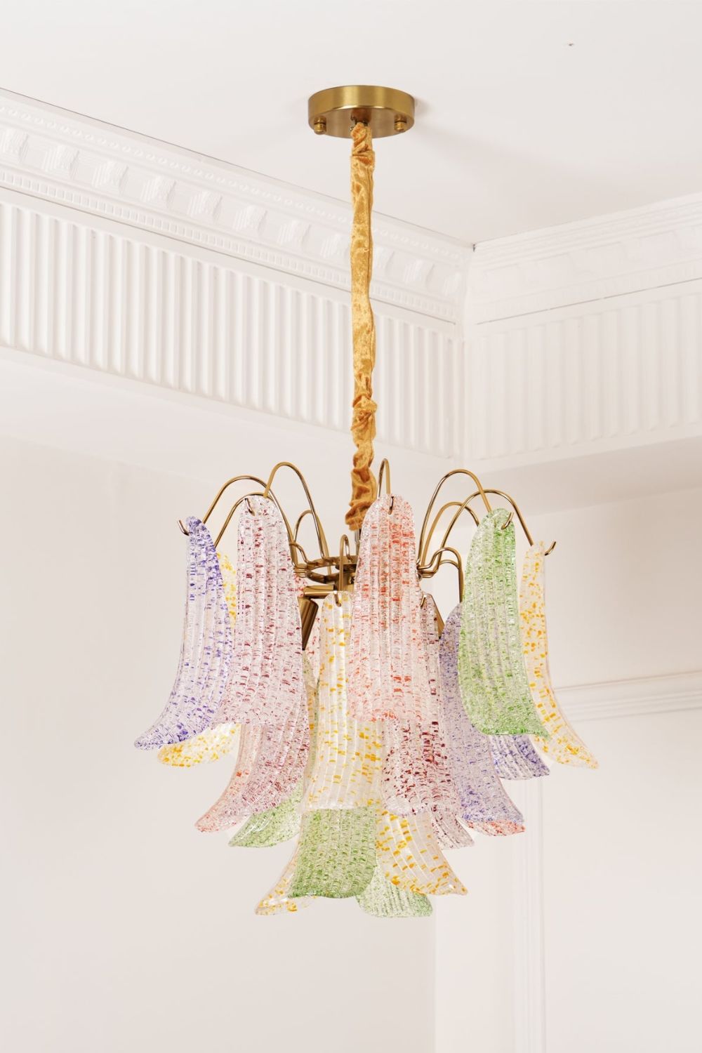 Mazzega Murano colorful glass chandelier