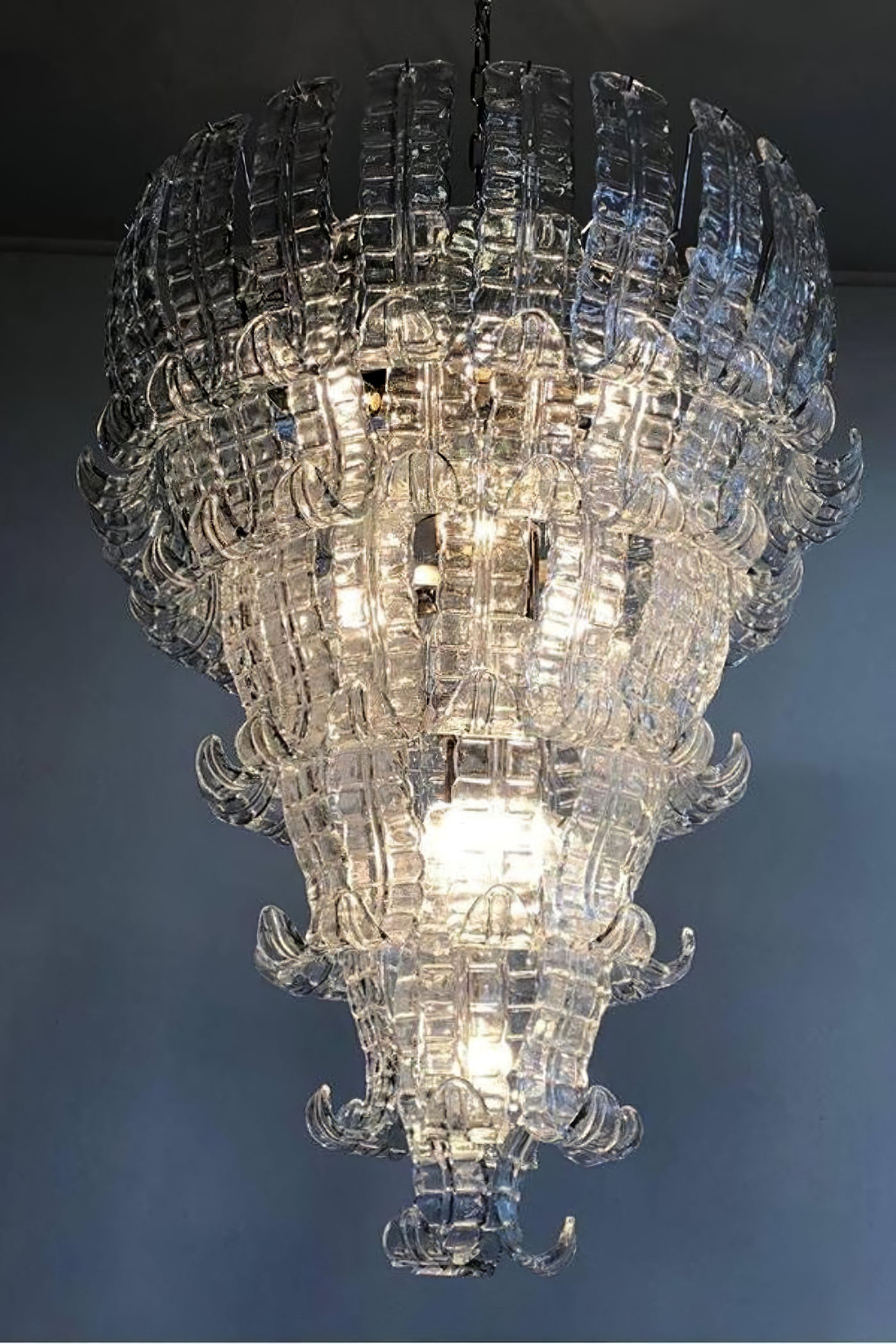 Grand Murano Felci Leaf Glass Chandelier