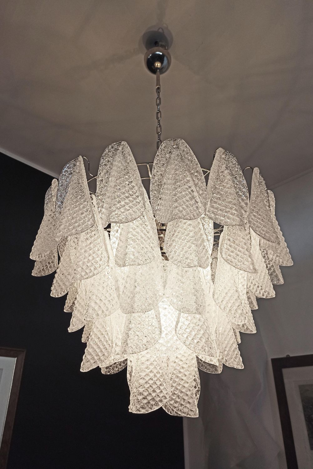 Rondini Transparent Murano Glass Chandelier