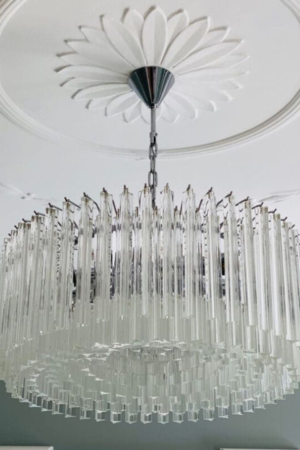 Murano Transparent Prism Triedri Chandelier