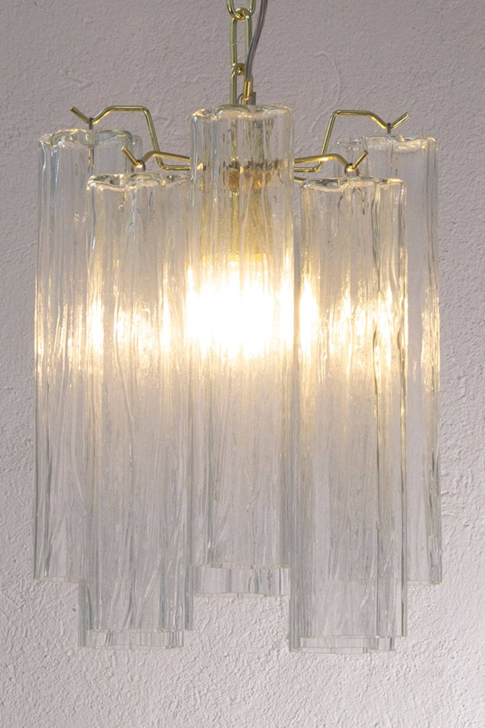 Vintage Murano Glass Tronchi Pendant Light