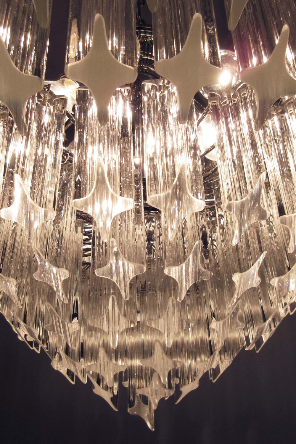 Contemporary Murano Quadriedri Prism Chandelier