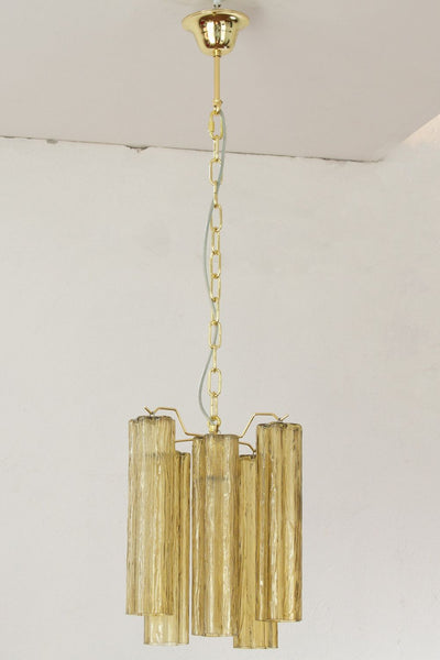 Amber Murano Tronchi Glass Pendant Light