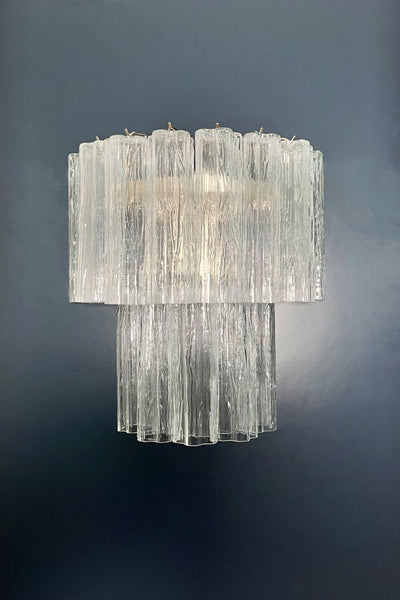 Murano Clear Glass Tube Wall Lamp - 13pcs