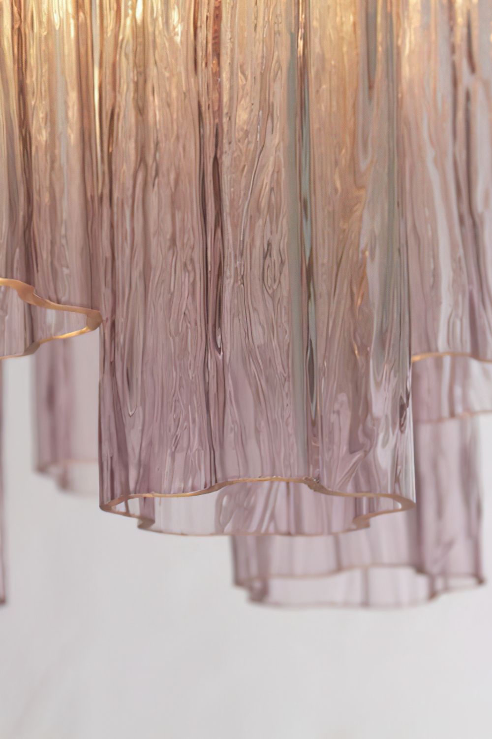 1990s Murano Amethyst Glass Ceiling Chandelier