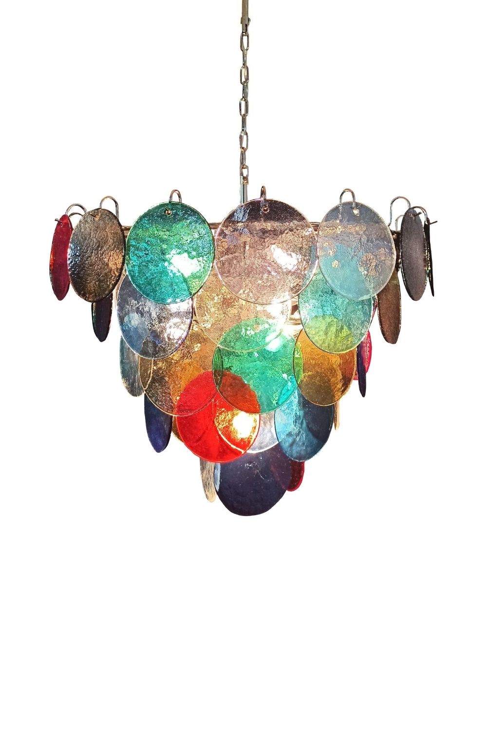 Multicolored Glass High Quality Murano Chandelier