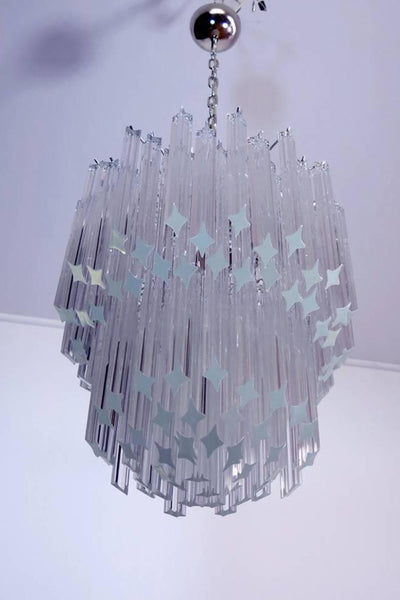 Venini Style Murano Quadriedri Chandelier