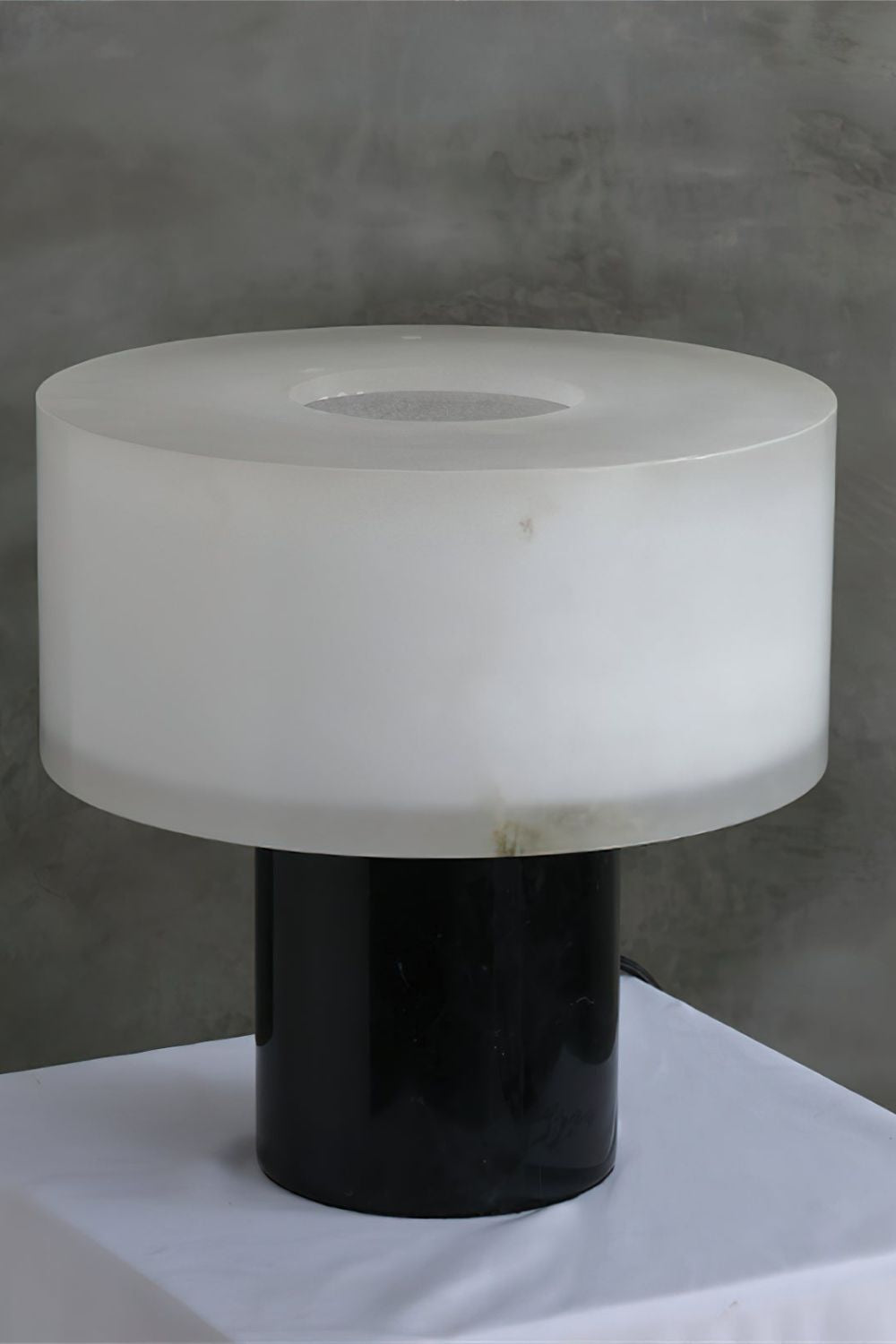 Alabaster Cylindrical Table Lamp