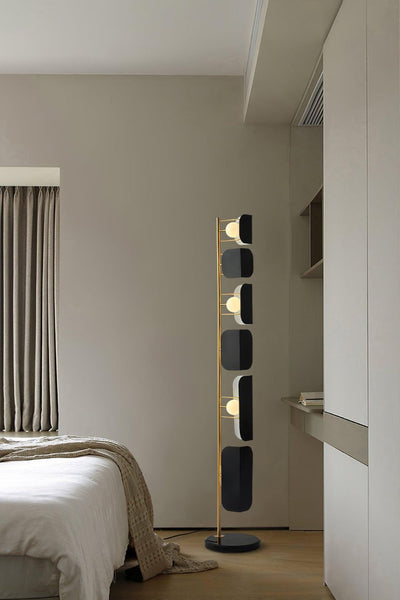 Leagan Stacked Panel Modern Floor Light