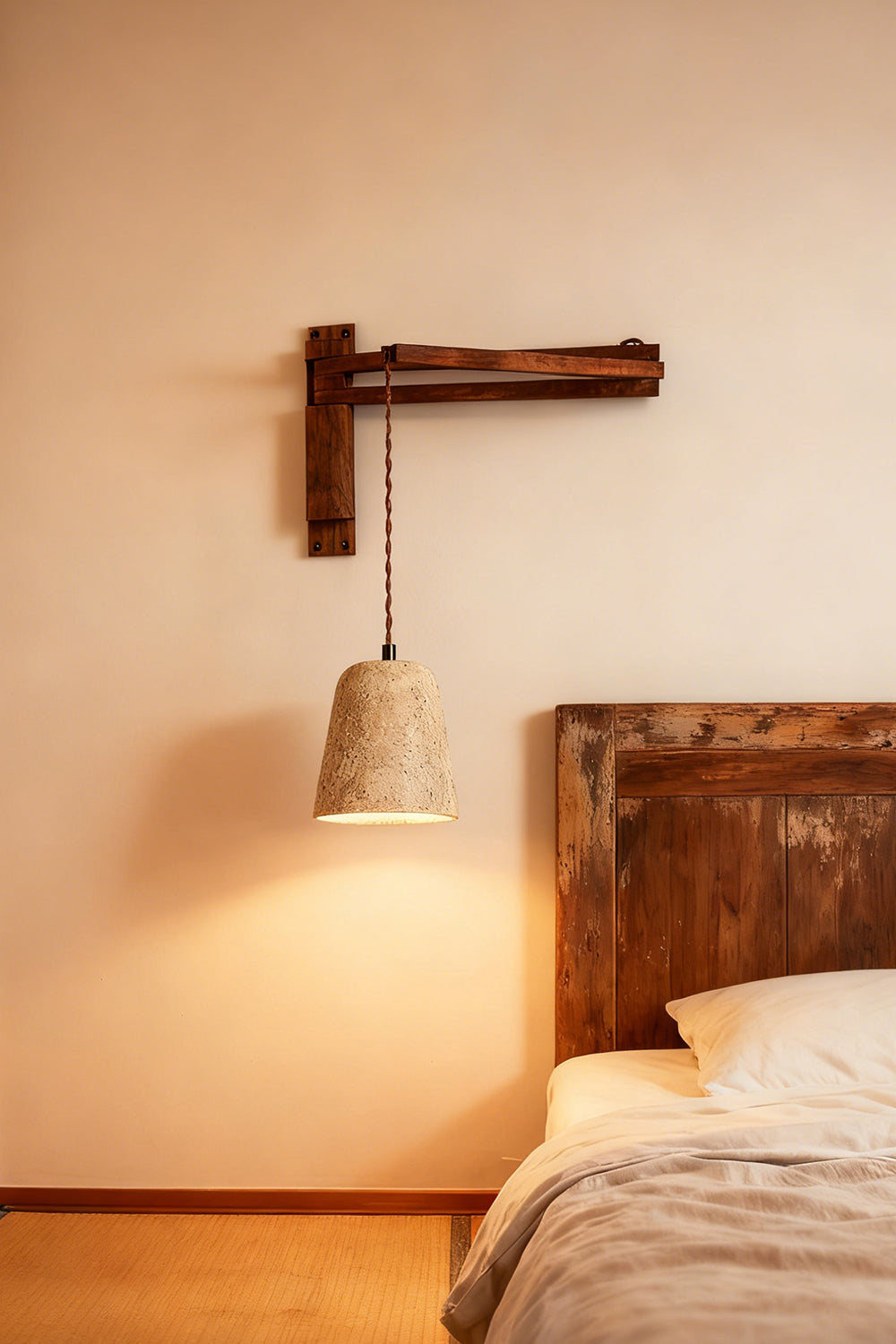 Adjustable Travertine Dome Wall Sconce