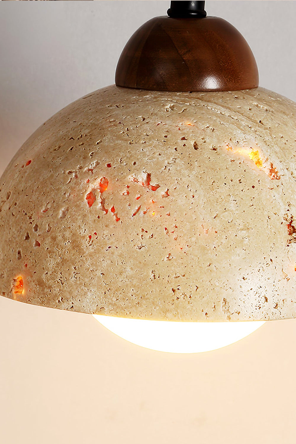 Adjustable Travertine Dome Wall Sconce