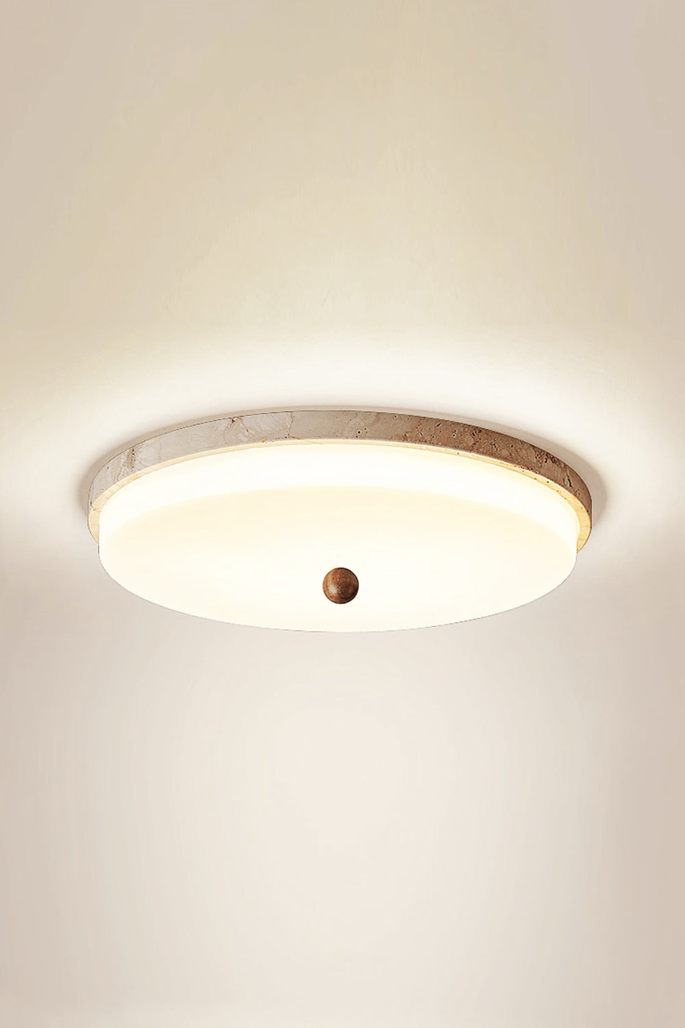Aeon Travertine Globe Ceiling Light