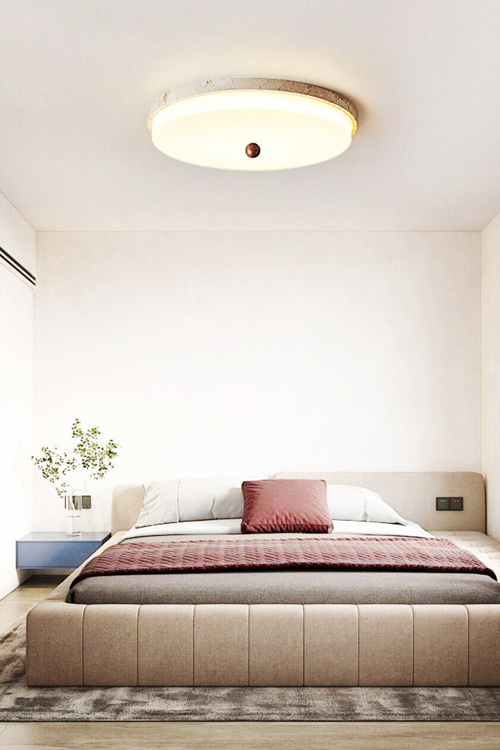 Aeon Travertine Globe Ceiling Light