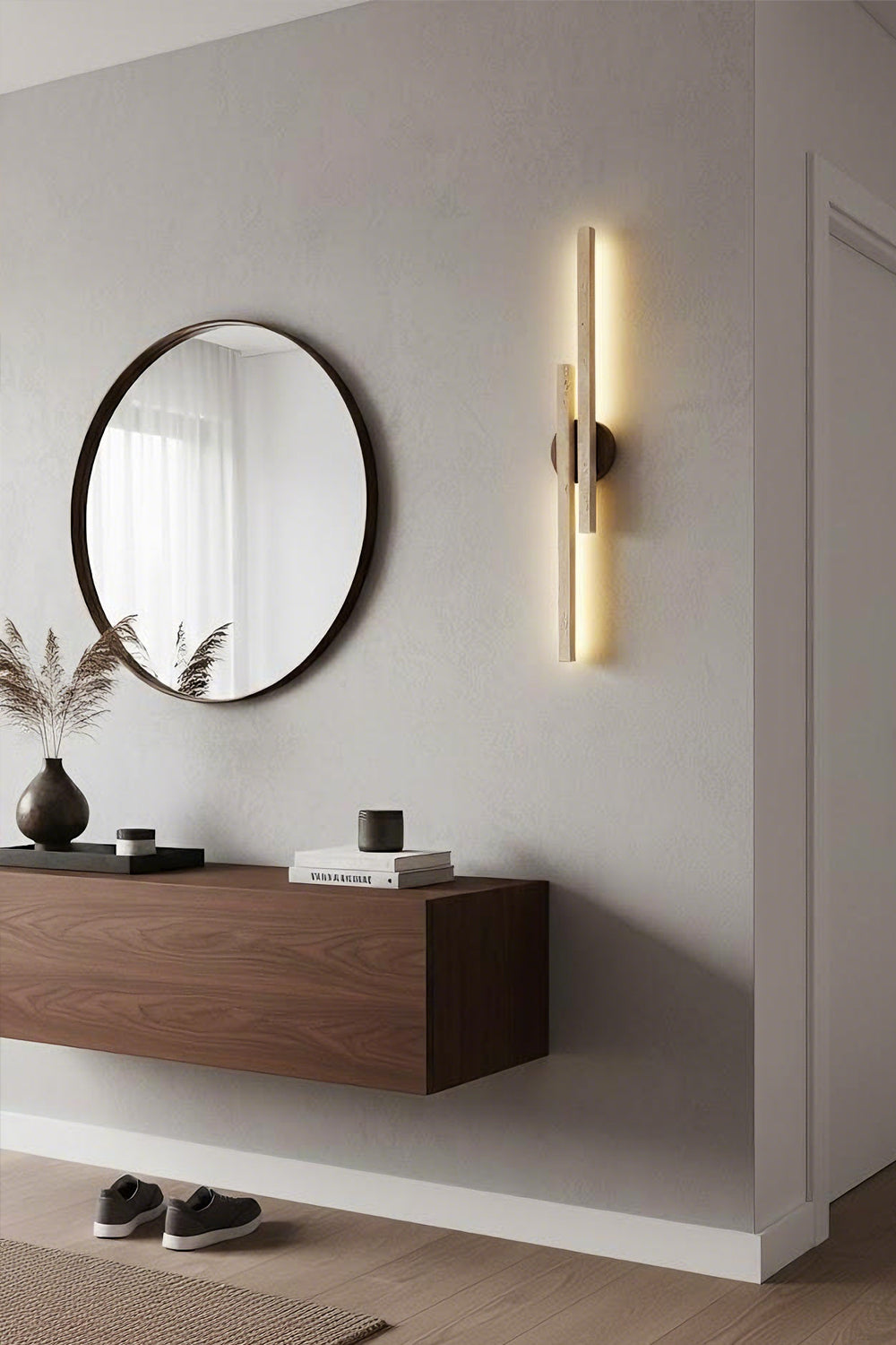 Aeris Travertine Wall Light