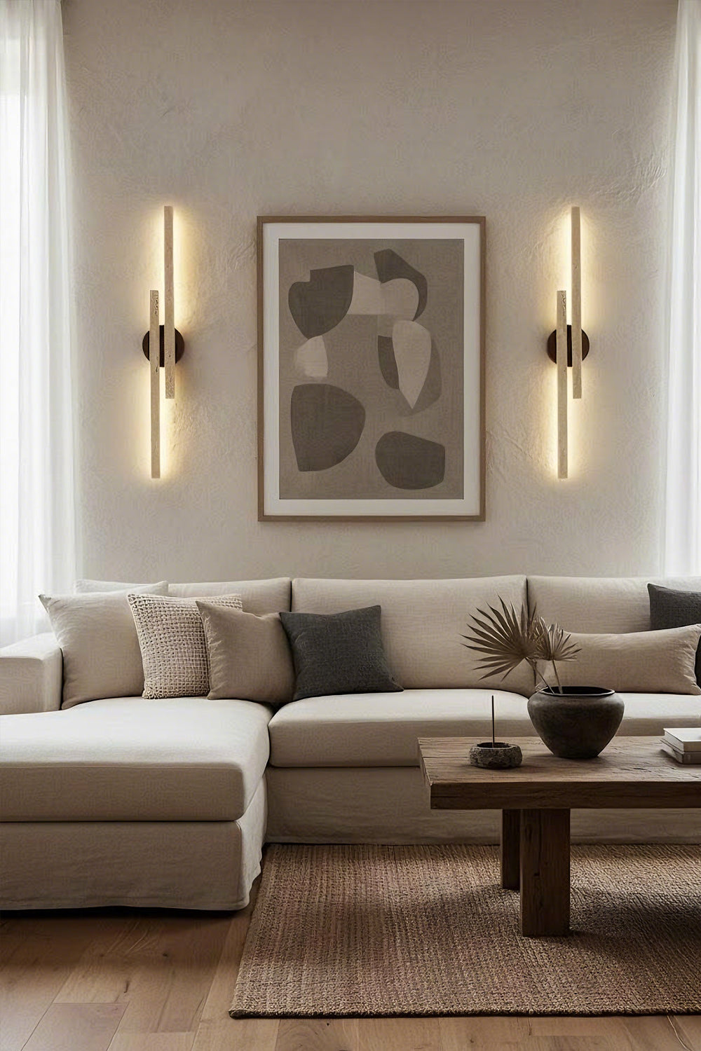 Aeris Travertine Wall Light