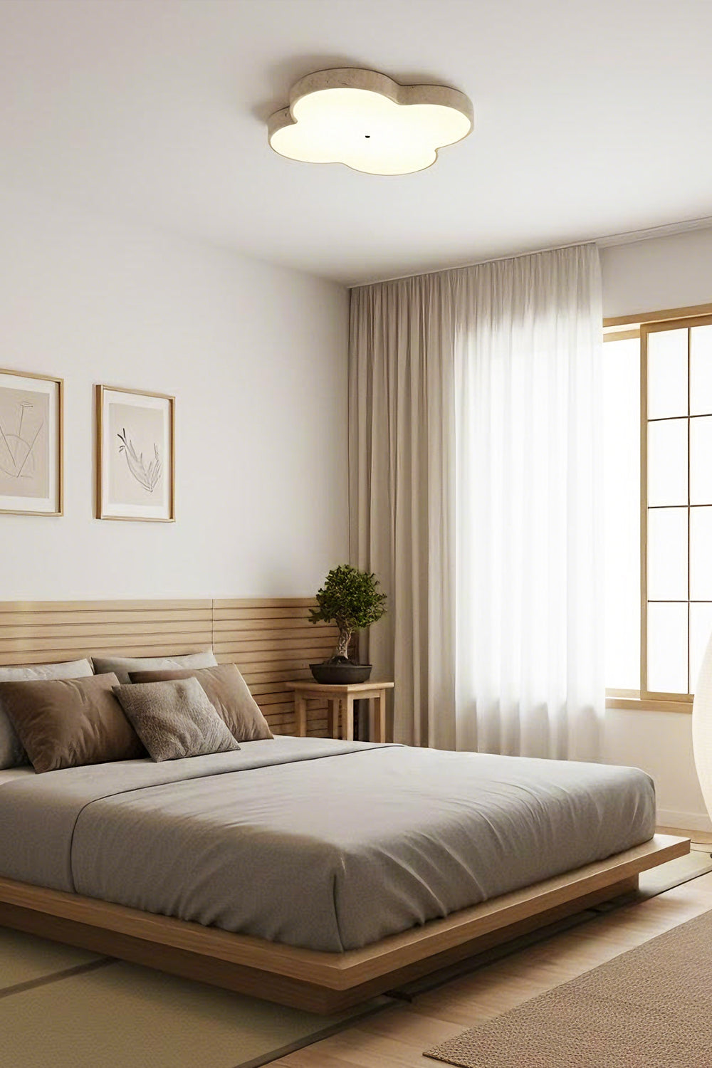 Aethel Cloud Travertine Ceiling Lamp