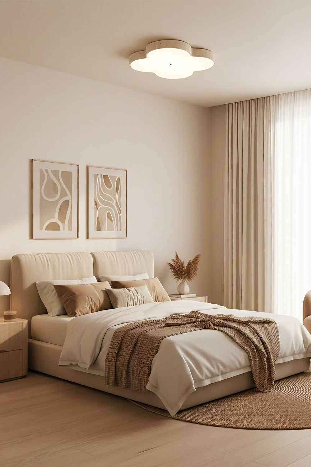 Aethel Cloud Travertine Ceiling Lamp