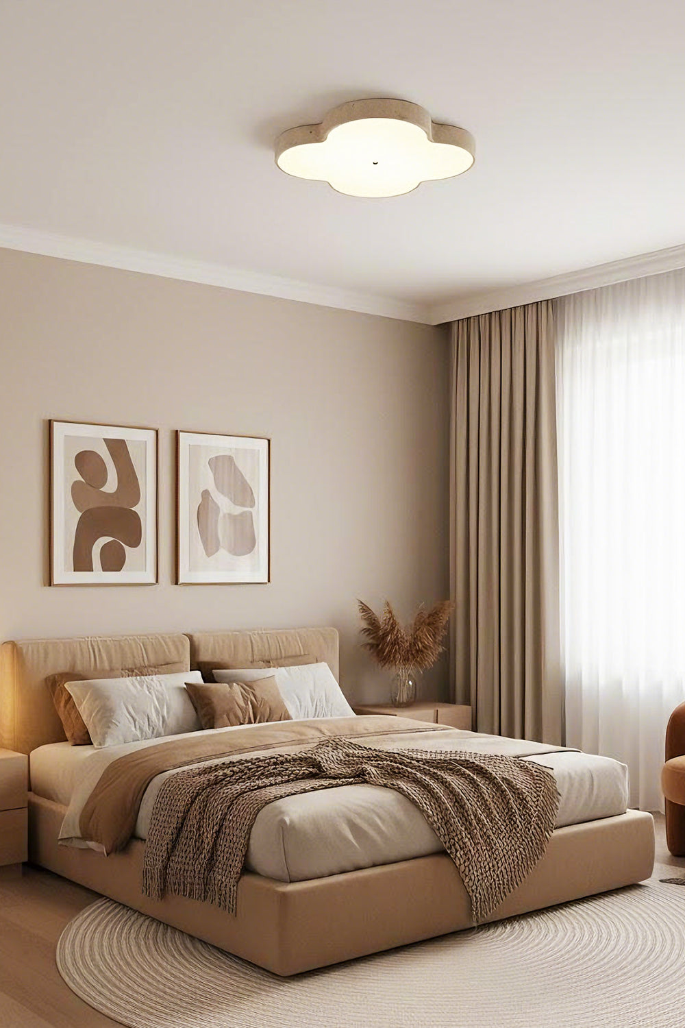 Aethel Cloud Travertine Ceiling Lamp