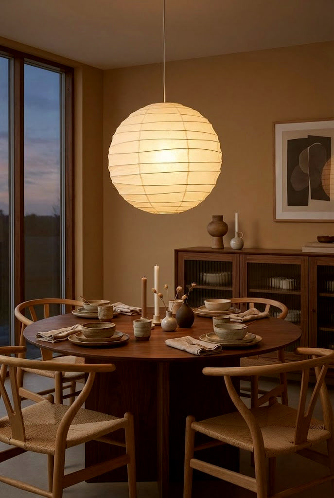 Akari 55D Pendant Lamp – Soft Glow Japanese Minimalist Light